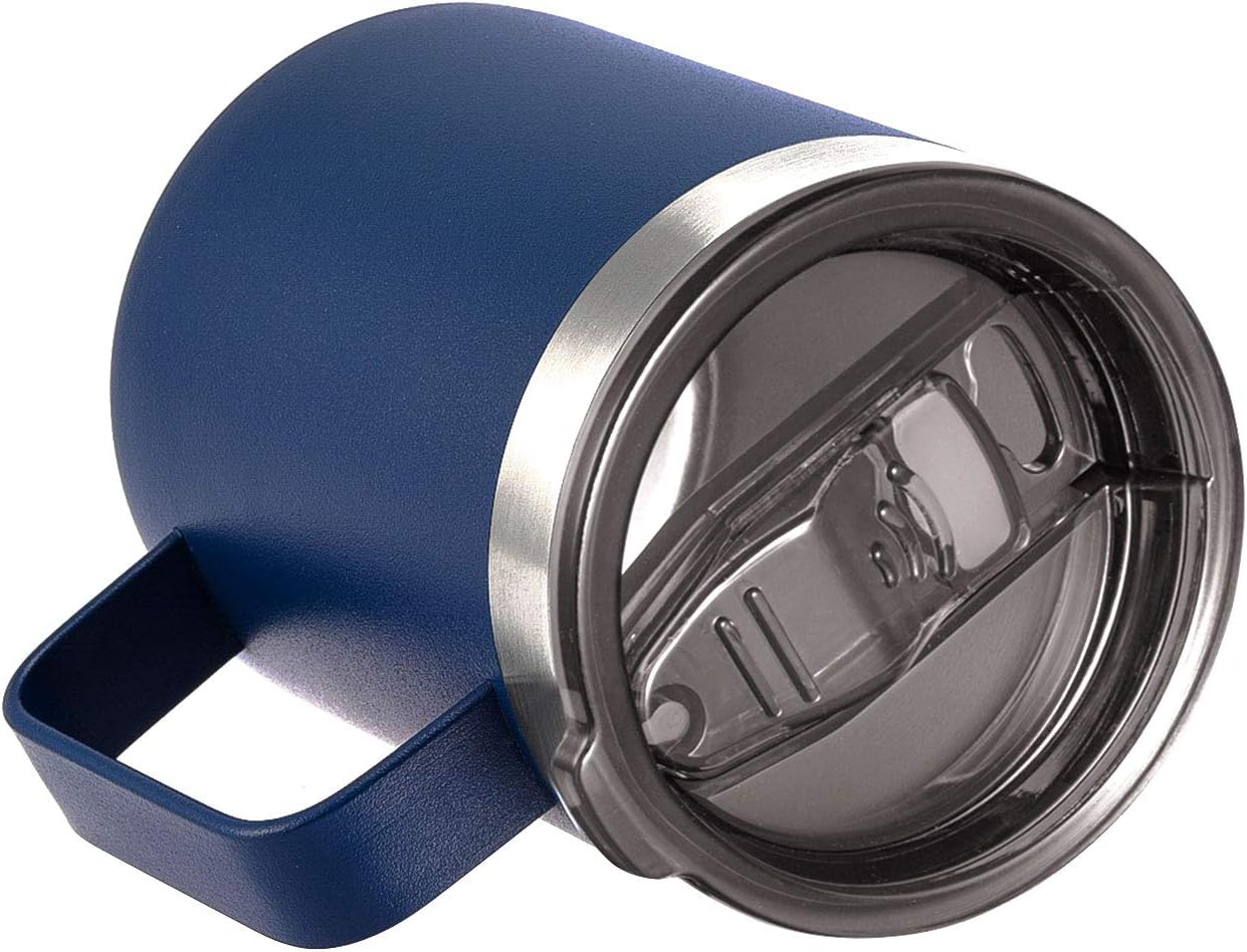 ALOUFEA 12oz Stainless Steel Insulated Coffee Mug with Sliding Lid